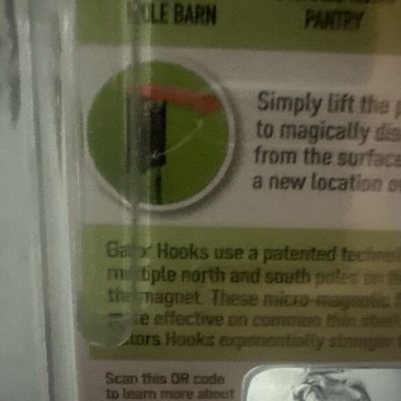 Gator Open Hook 45 Lbs Magnetic 4.5 Inch 11.4cm Mega Black 300037 {AA} - Picture 14 of 16